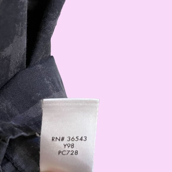 Calvin Klein Shirt Mens L Slim Fit Black Purple Plaid Button Down Short Sleeve - Picture 9 of 9